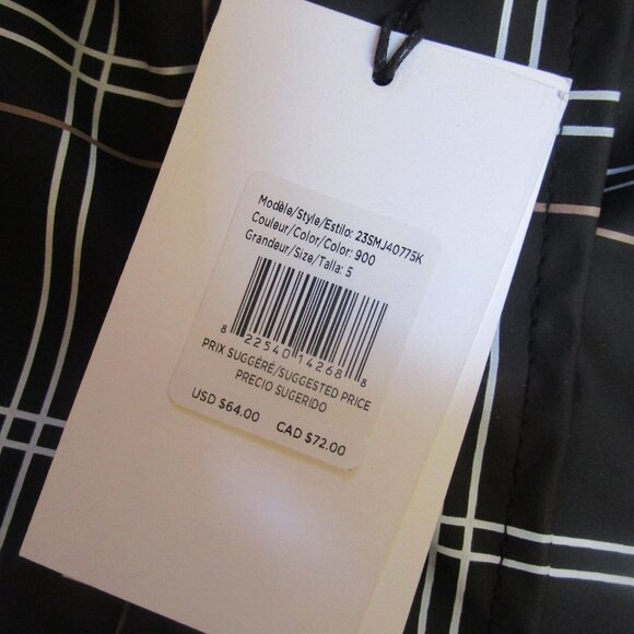 Miles the Label Grid Print on Black Hooded Raincoat 5Y NEW! - Picture 6 of 12